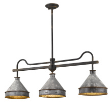 Golden Canada 0877-LP ABI-GV - Wry Lighting Jasper 3-light Island Light in Antique Black Iron